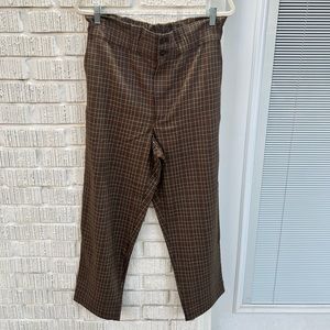 Madewell button front plaid pants